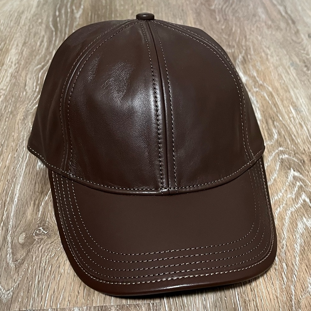 Leather Coach Baseball Cap